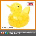 Hot Sale Plastic Yellow Duck 3D Crystal Jigsaw Puzzle